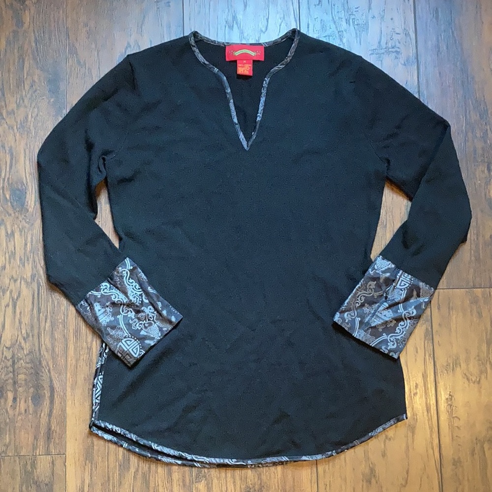 COPY - Shanghai Tang Black Wool LongSleeved Sweater